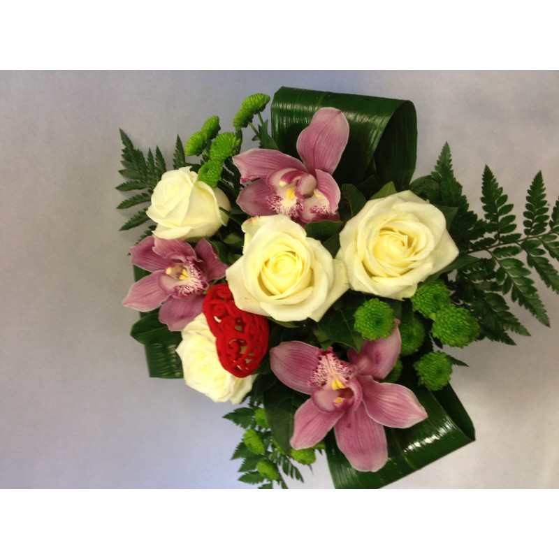 Bouquet rond bulle d'eau